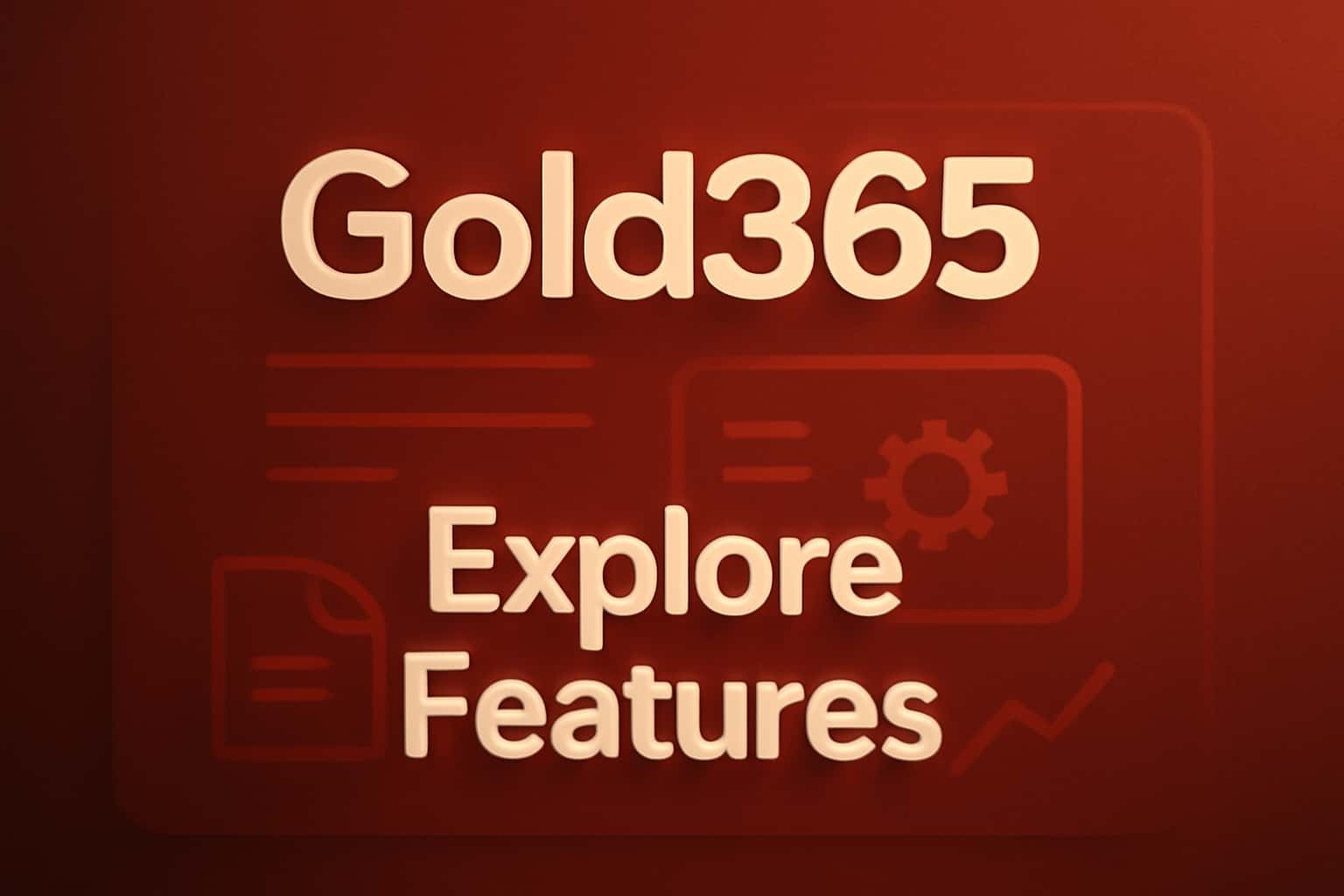 Informational scene about Gold365 features with prominent text.