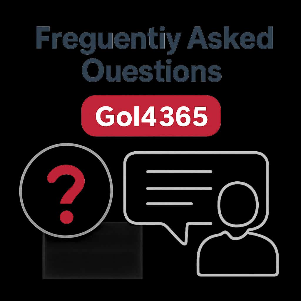 An illustration detailing the FAQ section for Gold365.