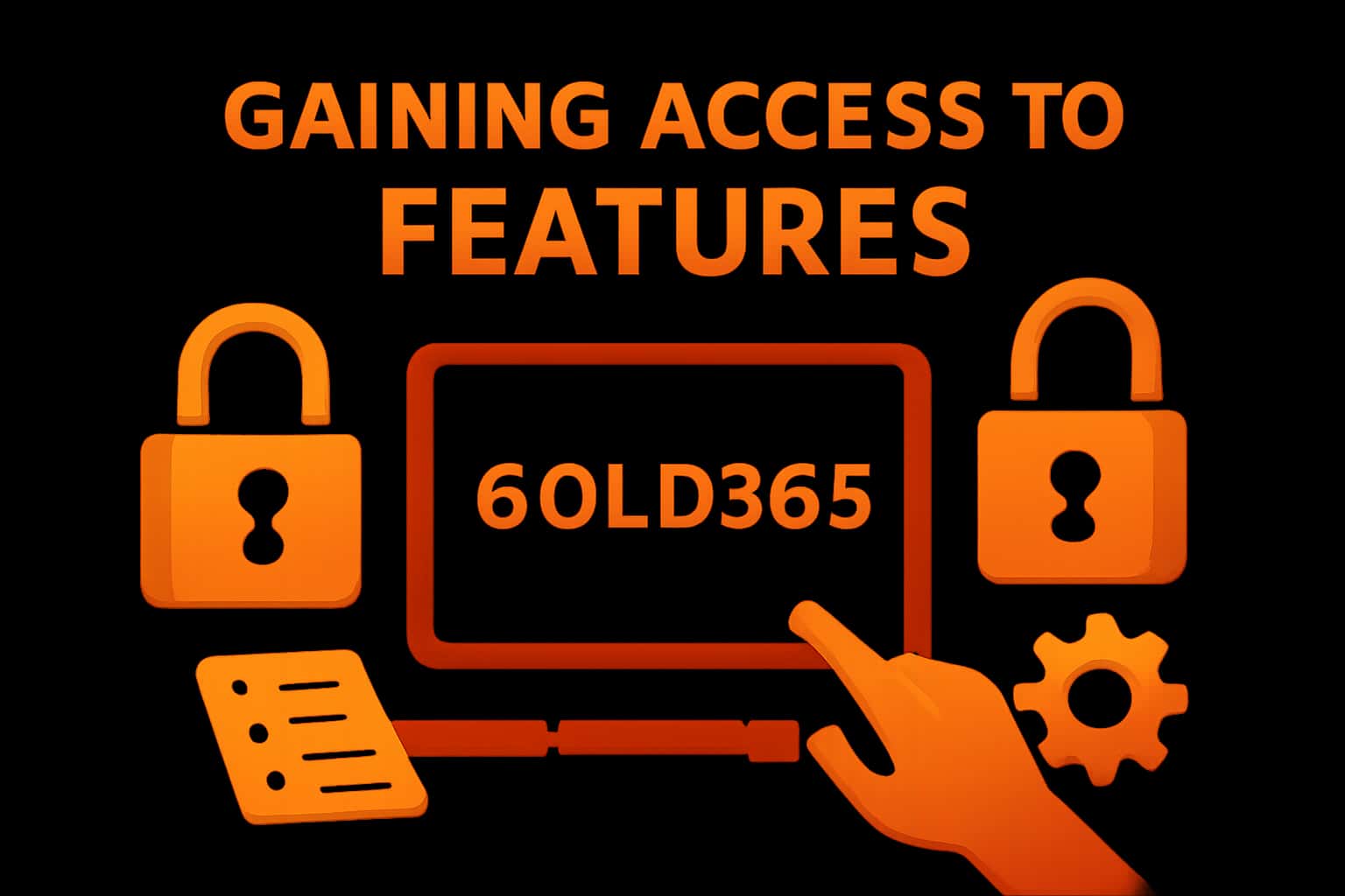 An informational scene illustrating the process of accessing Gold365 features.