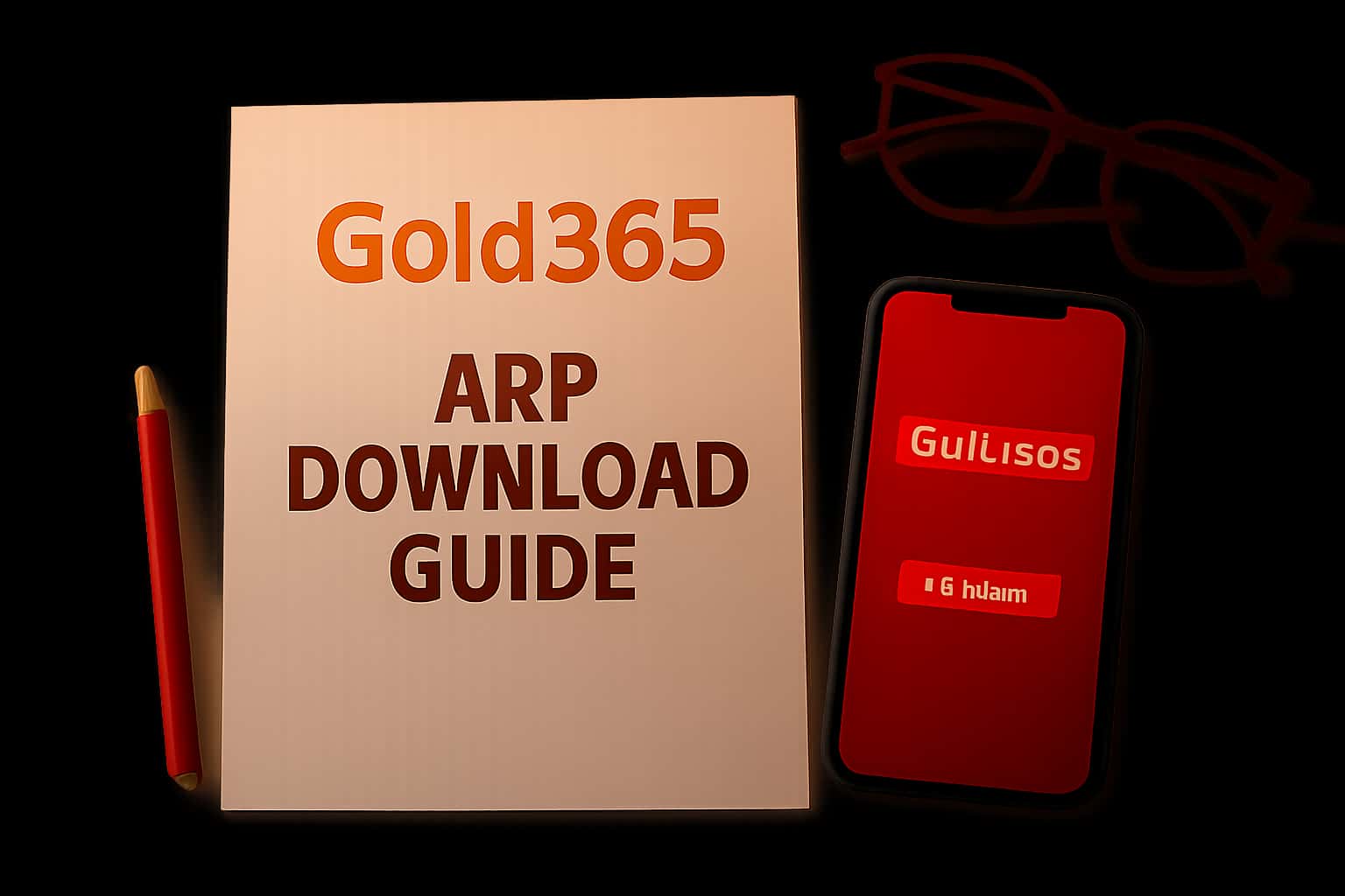 Visual representation of the Gold365 App Download Guide, displaying the title in a modern design.