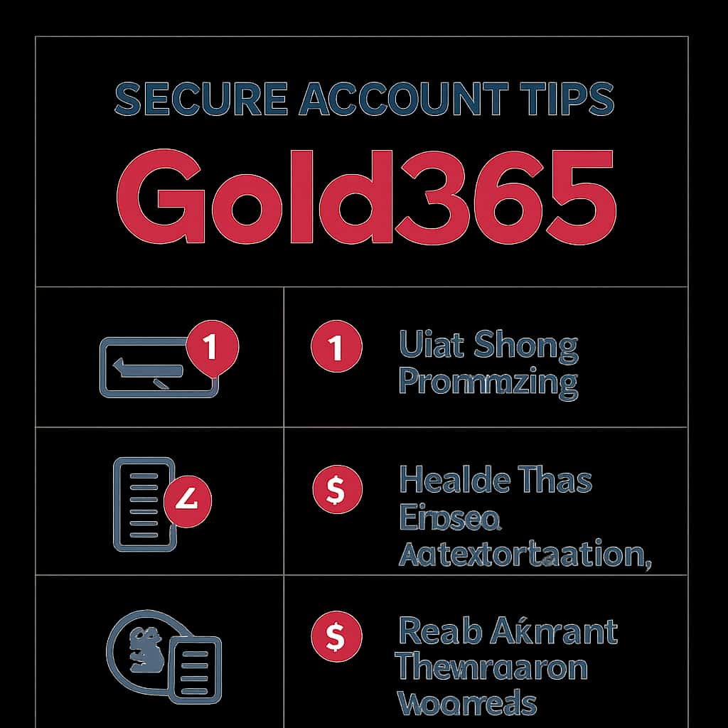 Diagram showing best practices for Gold365 account security.