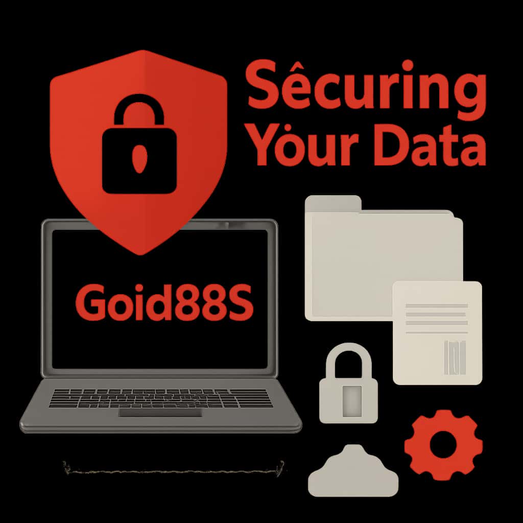 An educational illustration highlighting data security measures for Gold365.