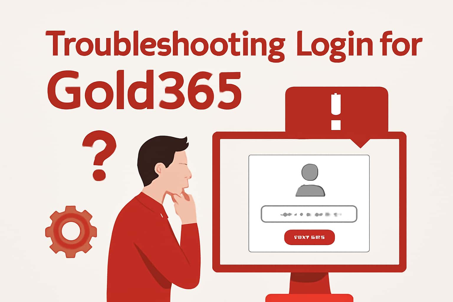 A visual representation of troubleshooting login issues for the Gold365 platform.